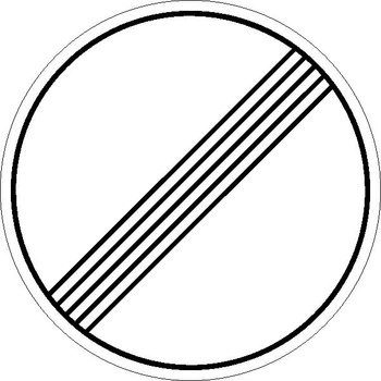 3.31 конец зоны всех ограничений - Дорожные знаки - Запрещающие знаки - ohrana.inoy.org