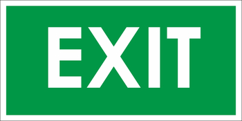 B30 exit (пластик, 300х150 мм) - Знаки безопасности - Вспомогательные таблички - ohrana.inoy.org