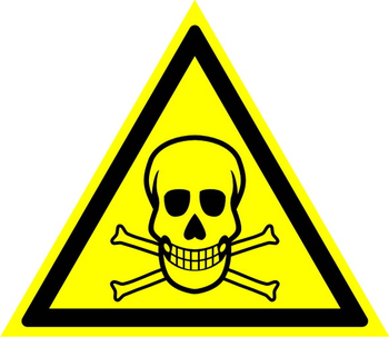 W03 опасно! ядовитые вещества (пластик, сторона 200 мм) - Знаки безопасности - Предупреждающие знаки - ohrana.inoy.org