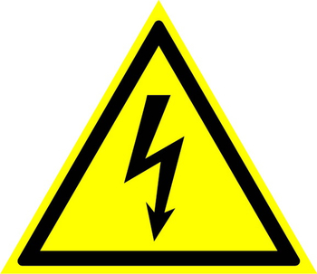 W08 внимание! опасность поражения электрическим током  (пленка, сторона 50 мм) - Знаки безопасности - Знаки по электробезопасности - ohrana.inoy.org